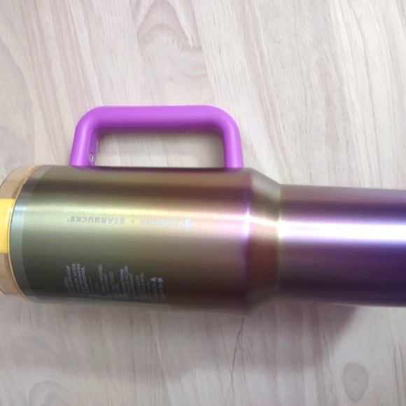 Starbucks Stanley Cup Beverage Thermal Tumbler Travel Mug Yellow Purple Y2k - Picture 8 of 8